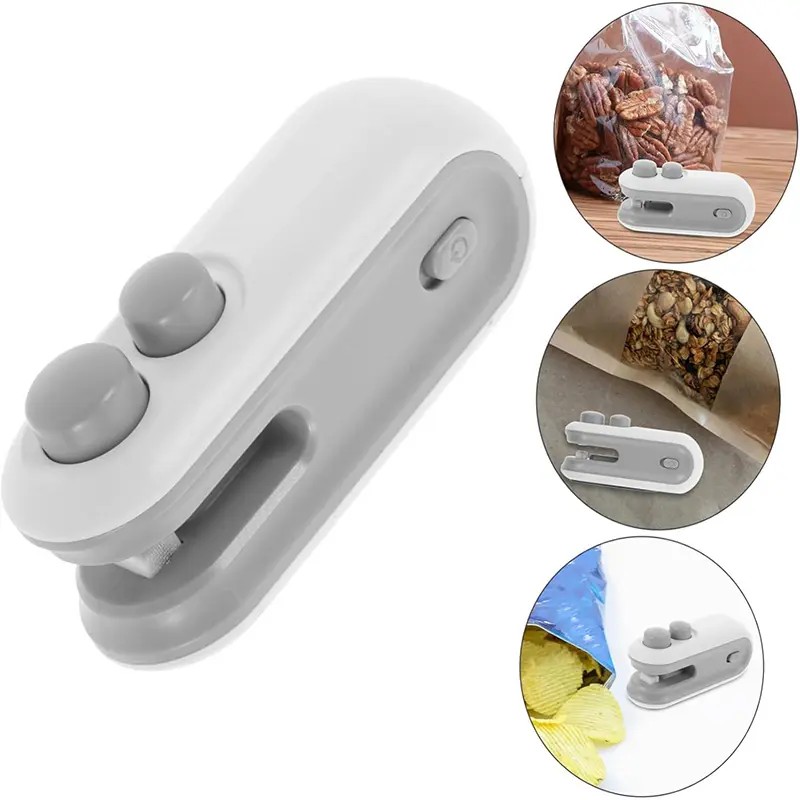 Rechargeable Mini Bag Sealer | Portable Heat Sealing Machine | USB Rechargeable Snack Bag Food Sealer - Home Appliances